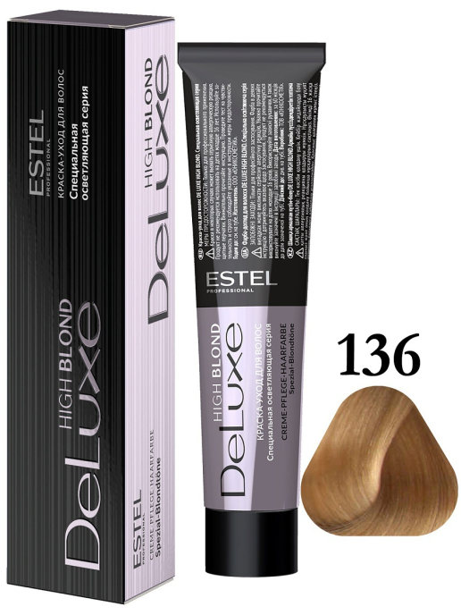 картинка 136 ESTEL DE LUXE HIGH BLOND краска-уход 60 мл от магазина Одежда+