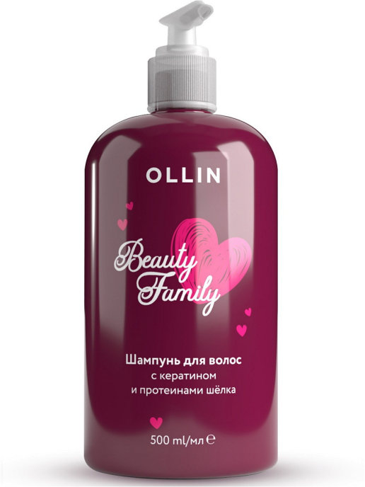 картинка OLLIN Beauty Family Шампунь с керат протеин шелка 500 мл от магазина Одежда+